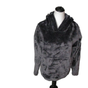 CHAMPION Navy Blue Soft Fuzzy Hooded Sweatshirt Size Large